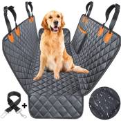 Lrapty - Housse de siège arrière pour chien résistante et imperméable - Dimensions universelles antidérapantes - Protection de voiture pour chien
