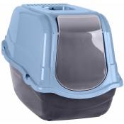 Sans Marque - Kats bac litiere chat bac a litiere maison toilette chien chat animaux toilettes pour animaux romeo bleu 55x40x40cm - bleu