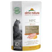 24x55g Almo Nature HFC Jelly filets de poulet, fromage