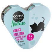 3x70g Coffret Cosma Nature Kitten, assortiment 3 saveurs,