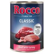 24x400g Rocco Classic boeuf, dinde - Pâtée pour chien
