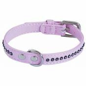 Collier chien Glamorous Rose 1 Rang Taille : T2 - Rose