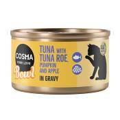 Cosma Bowl 6 x 80 g pour chat - thon, œufs de thon
