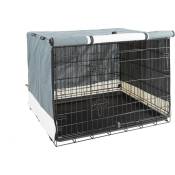 Maxxpet - Housse pour cage à chien 63x44x50 cm - Housse de banc - Housse de caisse pour chien - Noir - black