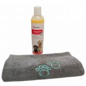 Après-Shampooing 300ML Macadamia pour chien et serviette en microfibre. - animallparadise