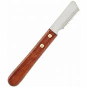 Couteau à découper à 17 dents avec manche en bois