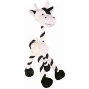 Trixie - Animal avec corde & balle de tennis, en peluche 28 cm, produit assorti