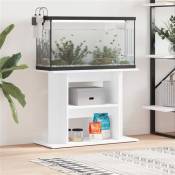vidaXL Support pour aquarium blanc 80x35x60 cm bois d'ingénierie
