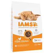 10kg Adult Pro Active Health Riche en poulet IAMS - Croquettes pour Chat
