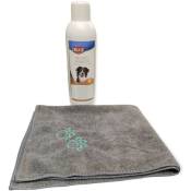 Animallparadise - Shampoing à l'huile naturelle, 1L et serviette en microfibre pour chien Multicolor