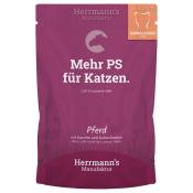 Lot Herrmann's Selection Bio 40 x 100 g pour chat - cheval, carottes bio, flocons de noix de coco bio