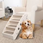 Vidaxl - Escaliers pliables pour chiens Crème 62x40x49,5 cm