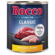 24x800g bœuf, poulet Rocco Classic Nourriture pour