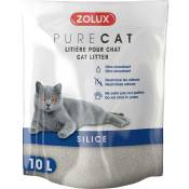 Zolux - Litière silice nature Purecat 10 litres