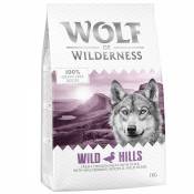 3x1kg Wolf of Wilderness lot canard, cerf, bœuf, lapin - Croquettes pour chien