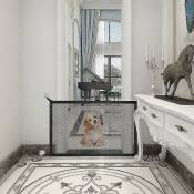 Fortuneville - Filet de Protection d'escalier de clôture pour animaux de compagnie de largeur réglable de porte de chien magique de ménage