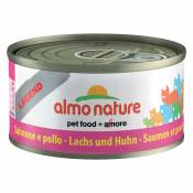 Offre exceptionnelle Almo Nature 24 x 70 g & Cosma Nature 6 x 70 g pour chat - saumon & poulet + lot mixte Cosma Nature