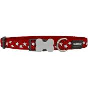 Red Dingo - Collier chien Fantaisie rouge motifs étoiles Taille : T3