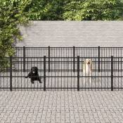 Vidaxl - Chenil d'extérieur pour chiens Acier 19,76 m²