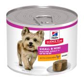 24 x 200 g de nourriture humide pour chiens Hill’s Science Plan Mature Small & Mini Mousse au poulet