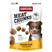 4 x 80 g Animonda Meat Chunks Huhn Pur Hundesnacks
