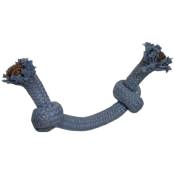 Animallparadise - Corde cosmic 2 nœuds, taille ø 2 cm x 25 cm, jouet pour chien. Bleu