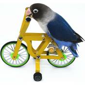 Heytea - Jouet d'activité pour perroquet - Vélo - Poulie à engrenage, rouleau à roulettes, jouet d'équilibre pour perruches, amoureux