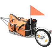 Maison du'Monde - Remorque à bagages pour vélo avec sac Orange et