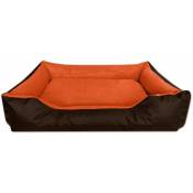 Beddog - lupi lit pour chien, Panier corbeille, coussin de chien:3XL, sunset (brun/orange)