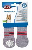 Chaussettes antidérapantes grises pour chiens L-XL