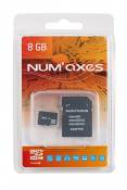NUMAXES Carte Micro SD 8 Go + Adaptateur