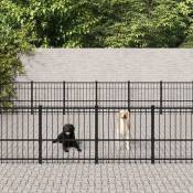 Chenil d'extérieur pour chiens Acier 45,16 m²