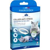 Francodex - Collier Anti-Stress apaisement et bien-être pour chatons et chats Blanc