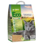 Litière Croci Eco Clean pour chat - 20 L (environ 8,2 kg)