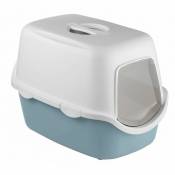 Animallparadise - Maison de toilette Cathy filtre bleu acier 40 x 56 x 40 cm, pour chat Bleu