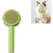 CCYKXA (Green)Brosse pour chat,Brosse à poils courts,Brosse à poils d'animaux domestiques,Retrait facile des poils lâches et emmêlés
