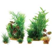 Jalaya n°2 plantes artificielles 6 pieces h 18 cm Plantkit décoration d'aquarium Zolux Vert