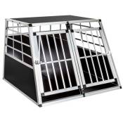 TecTake Cage de transport pour chien double dos droit - 97 x 90 x 69,5 cm