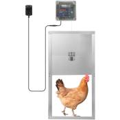 Insma - Portier automatique Ouvre-porte Kit de Porte automatique pour poulailler poulets poules oies 30x30cm 100-240V IP44 HW0120 Jmax