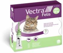 Pipettes Antiparasitaires pour Chats 3 Pipettes Vectra