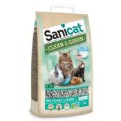 SANICAT Litiere Clean + Green Cellulose 10L - Pour chat