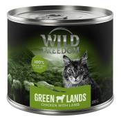 6x200g Adult Green Lands agneau, poulet Wild Freedom