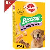 Pedigree - Biscrok Biscuits croquants multi mix pour chien 6x500g