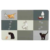 Trixie - Set de table patchwork cat 44 × 28 cm, gris