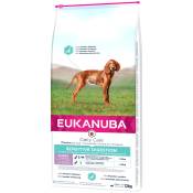 12kg Eukanuba Puppy Sensitive Digestion poulet, dinde - Croquettes pour chien
