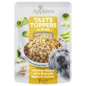 12x85g Applaws Taste Toppers en bouillon poulet, brocolis, pommes, quinoa - Pâtée pour chien