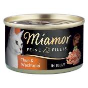 1x100g Filets Fins thon, œuf de caille en gelée Miamor - Nourriture pour Chat