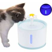 Fontaines pour Chats, Pet Fontaine d'eau, 2.4 l Distributeur d'eau Distributeur d'eau Automatique pour Chat Cat Pet Pet Charbon Activé avec Cable usb