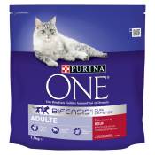 2x1,5kg Adulte bœuf + céréales complètes PURINA ONE - Croquettes pour chat