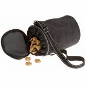 Ferplast - dog treats bag Sachet porte-croquettes à chiens. Deux tailles.. Variante large - Mesures: ø 13 x 19 cm - Noir - Noir
